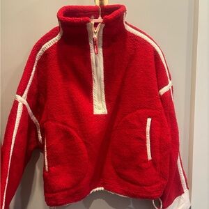 FP Movement by Free People Red and White Sweatshirt